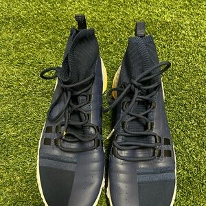 Under Armour Blue and Yellow Athletic Shoes Sporty Design